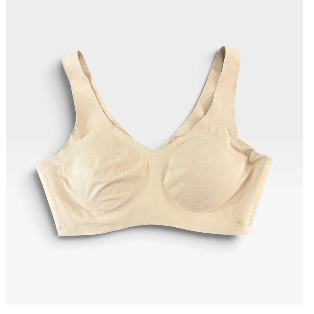 Honeylove Crossover Bra Wireless Seamless Nude Beige LWBRO101 Womens Size M